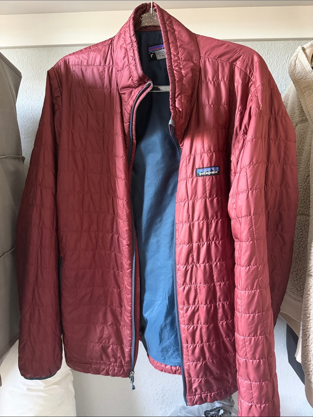 Patagonia Men’s Quilted Puffer Jacket - Brick Red